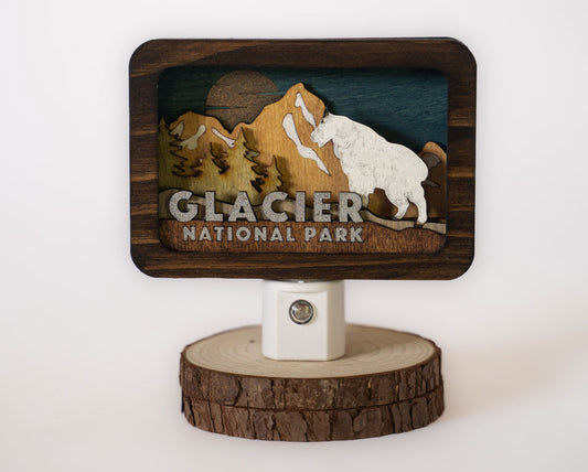 Glacier National Park 'Mountain Goat' Night-Light