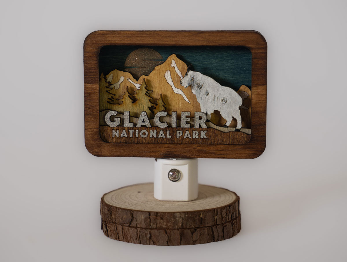 Glacier National Park 'Mountain Goat' Night-Light