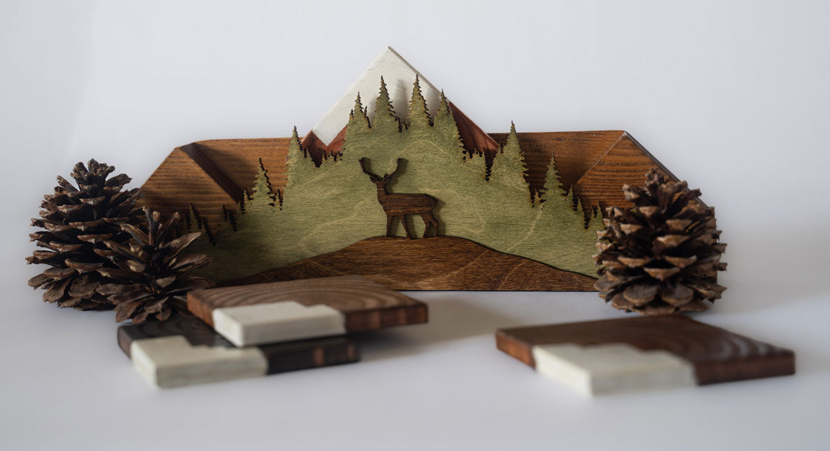 Mountains Coaster Set