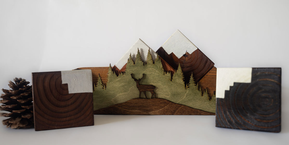 Mountains Coaster Set