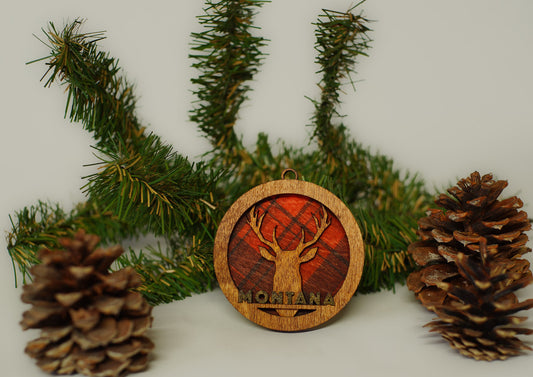 "Wildlife Lodge" Collection 'Front Facing Deer' Ornament