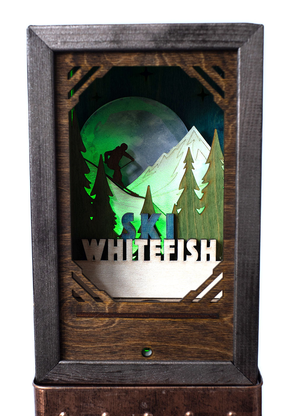 "Last Tracks" - Wood Carved 'Moon Lantern'