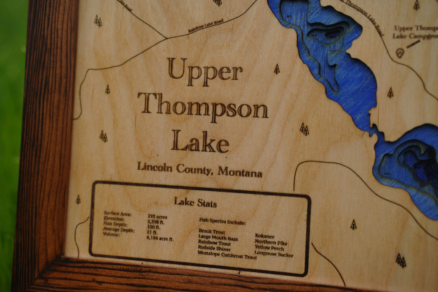 Upper Thompson Lake, MT Depth Map - Northwest Montana