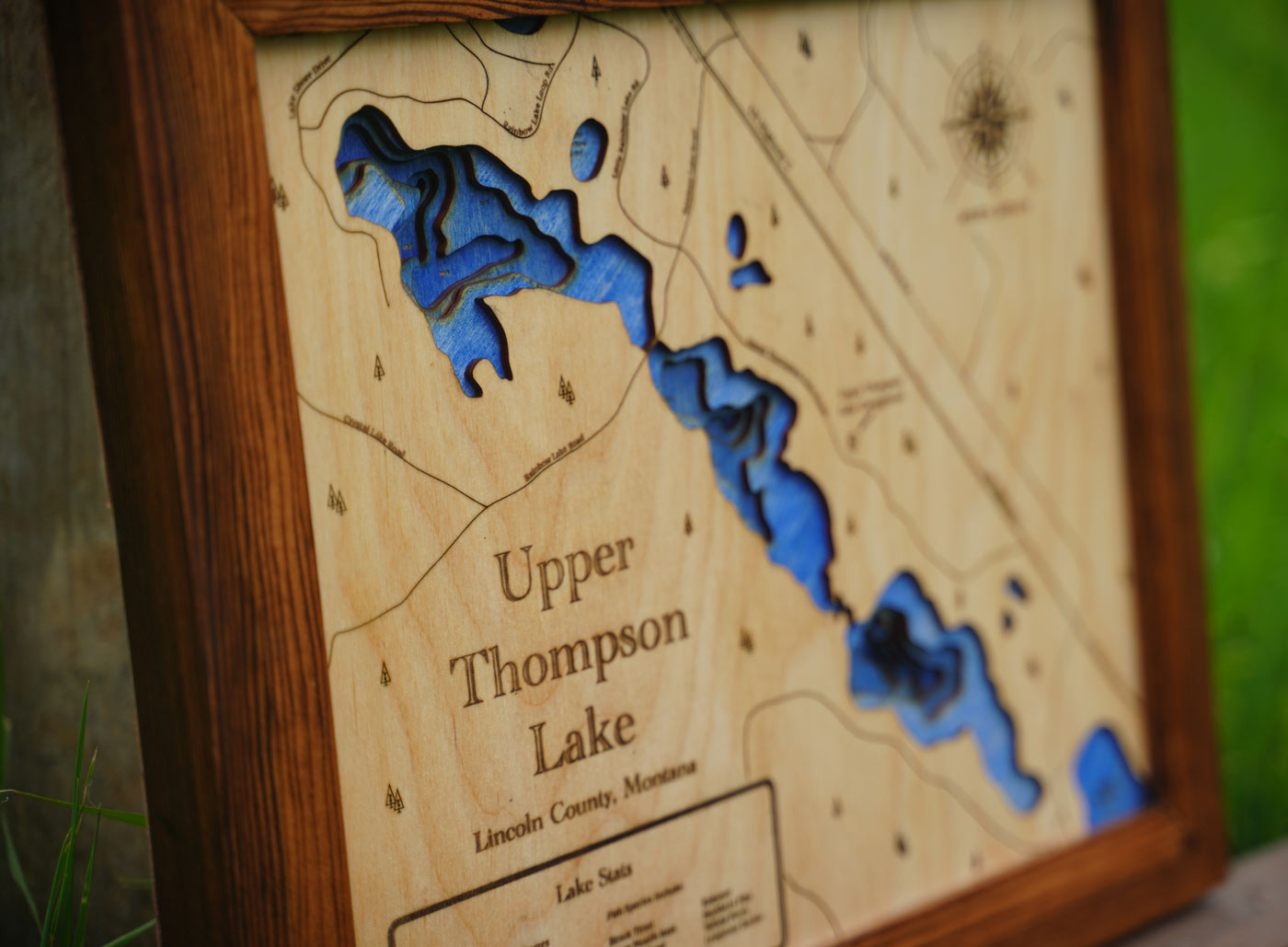 Upper Thompson Lake, MT Depth Map -  Northwest Montana